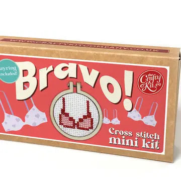 Bravo! Mini Matchbox Cross Stitch Kit (with keyring)