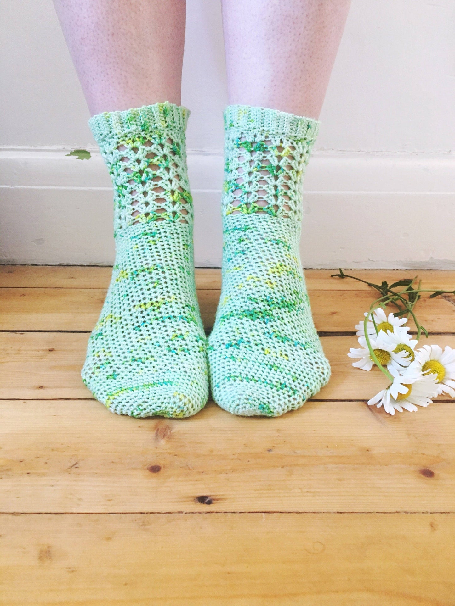 Crochet Pattern - Gladioli Socks - PRINT