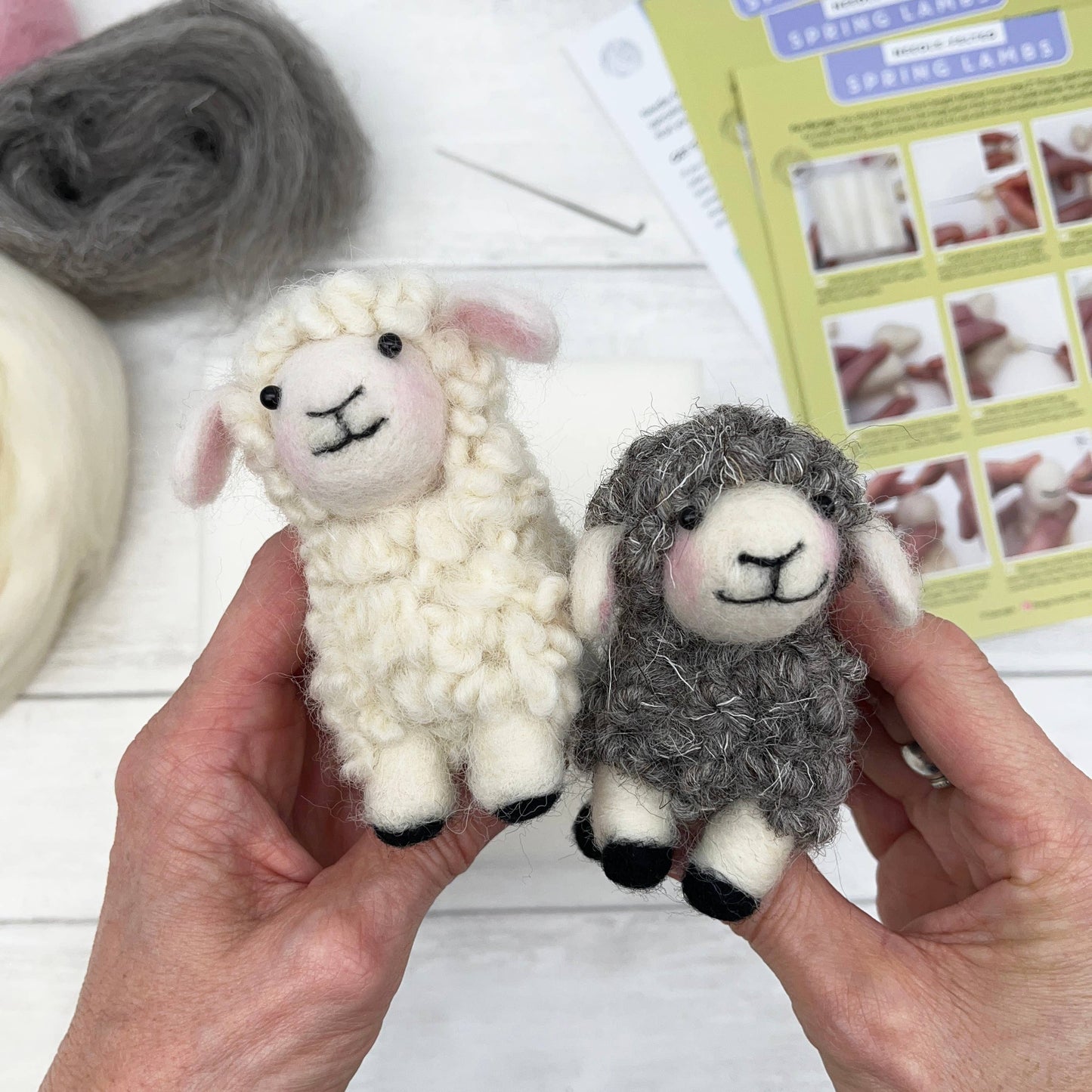 Needle Felting Kit, Spring Lambs