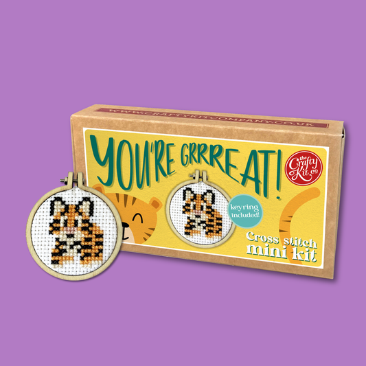 'You're Grrreat!' Mini Matchbox Cross Stitch Kit