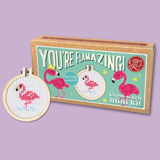You're Flamazing! Mini Matchbox Cross Stitch Kit (with keyring)
