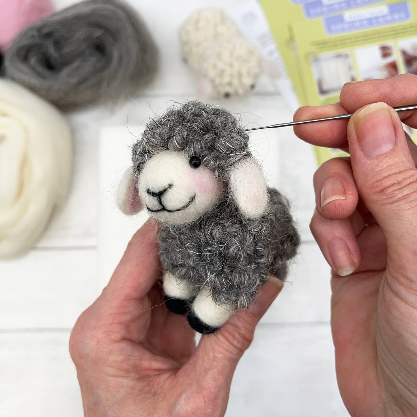 Needle Felting Kit, Spring Lambs