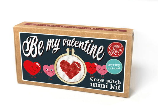 'Be My Valentine' Mini Matchbox Cross Stitch Kit (with keyring)