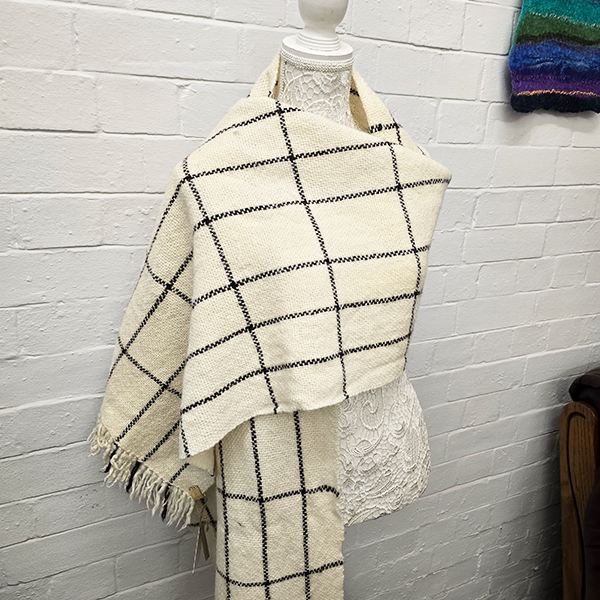 Wearable Art - Jacobs Cream/Brown Check Scarf image