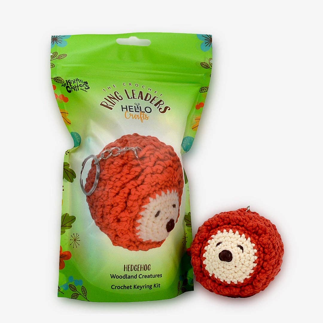 Ringleaders Keyring Crochet Kit - Woodland - Hedgehog