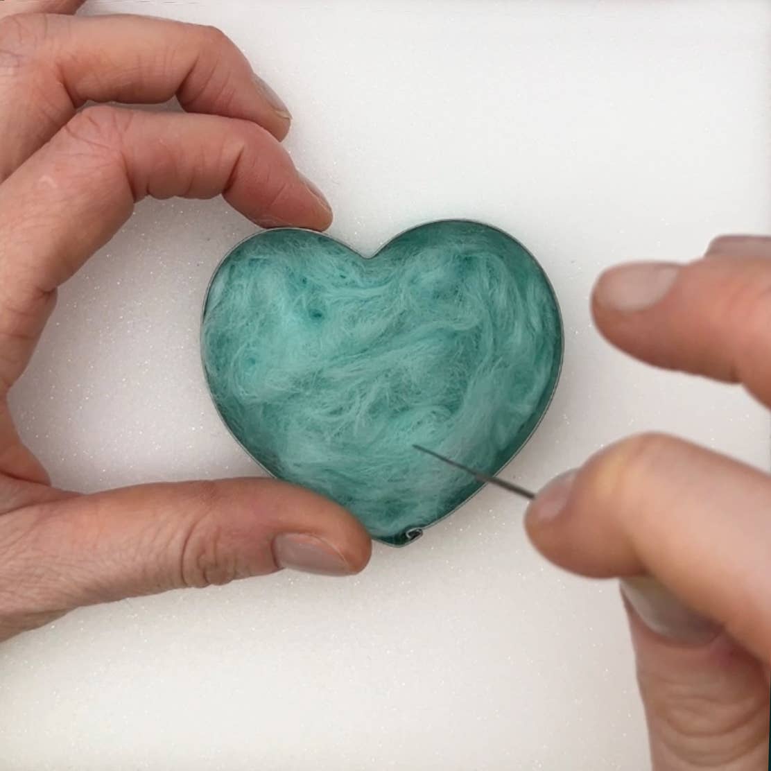Needle Felting Kit, Heart Decorations