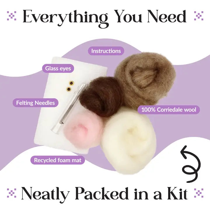 Baby Bunny Needle Felting Kit