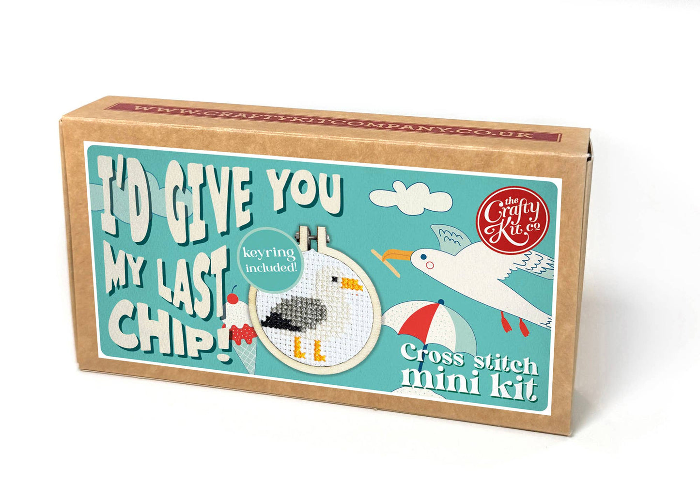 I'd Give You My Last Chip! Mini Matchbox Cross Stitch Kit (with keyring)