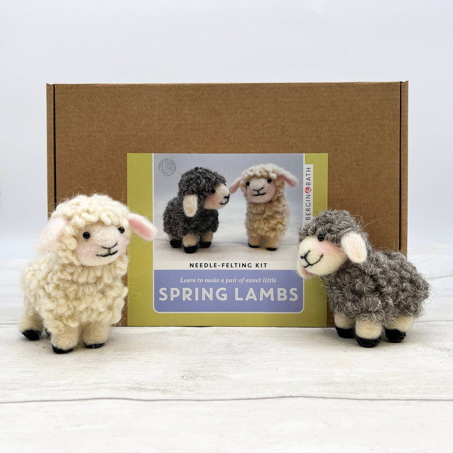 Needle Felting Kit, Spring Lambs