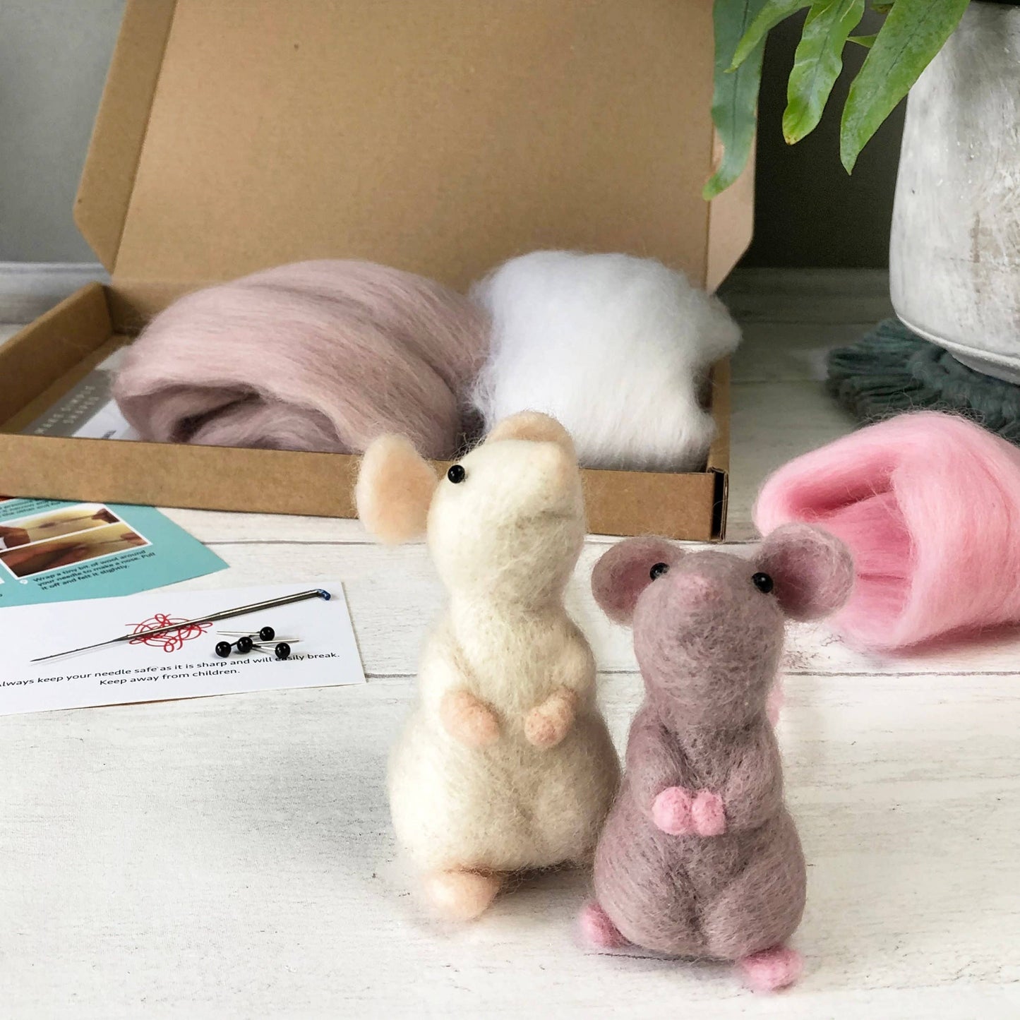 Needle Felting Kit, Mouse