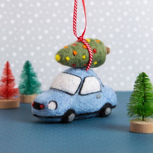 Christmas Car Mini Needle Felting Kit | Festive Craft Kit