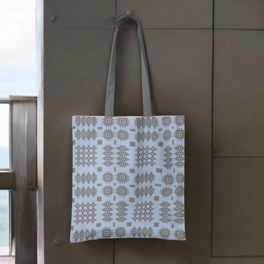 Pigeon Blue Welsh tapestry blanket design Tote Bag