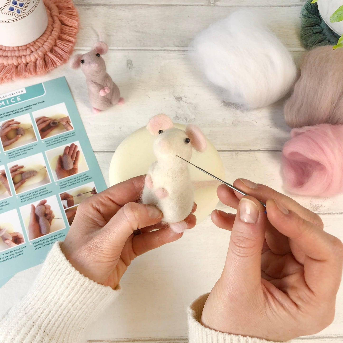 Needle Felting Kit, Mouse
