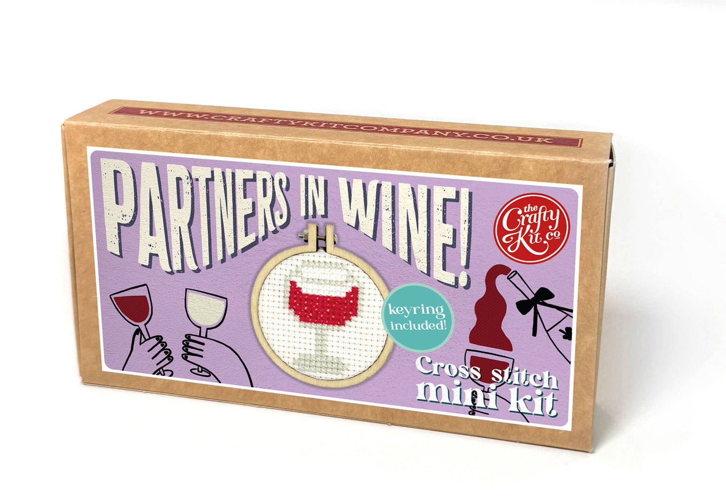 Partners in Wine! Mini Matchbox Cross Stitch Kit