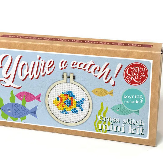 You're a Catch! Cross Stitch Mini Kit (with keyring)