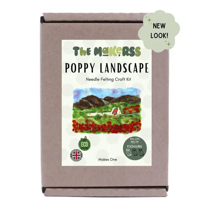 Poppy Landscape - Needle Felting Kit