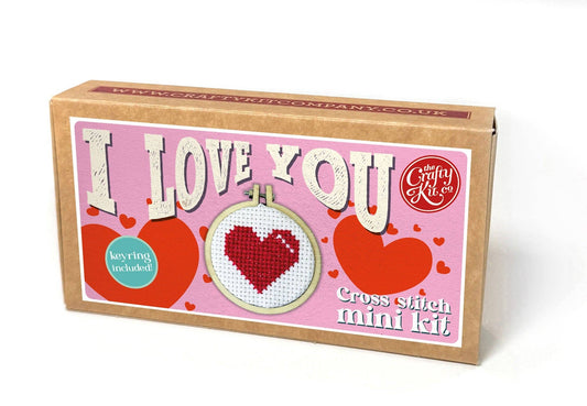 I Love You Mini Matchbox Cross Stitch Kit