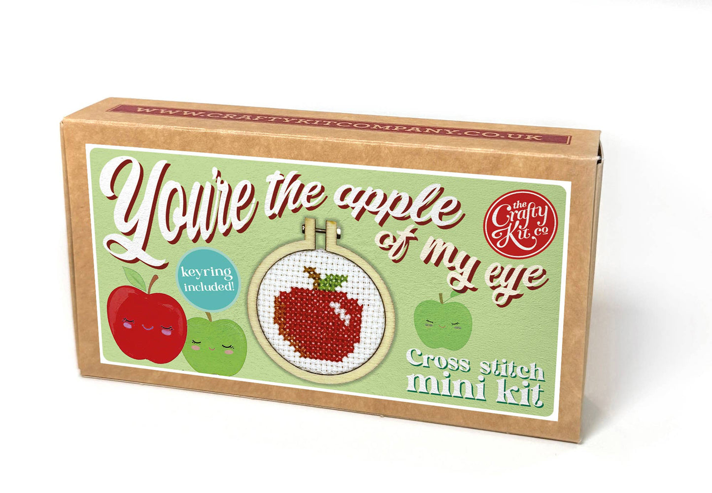 'You're The Apple Of My Eye' Mini Matchbox Cross Stitch Kit