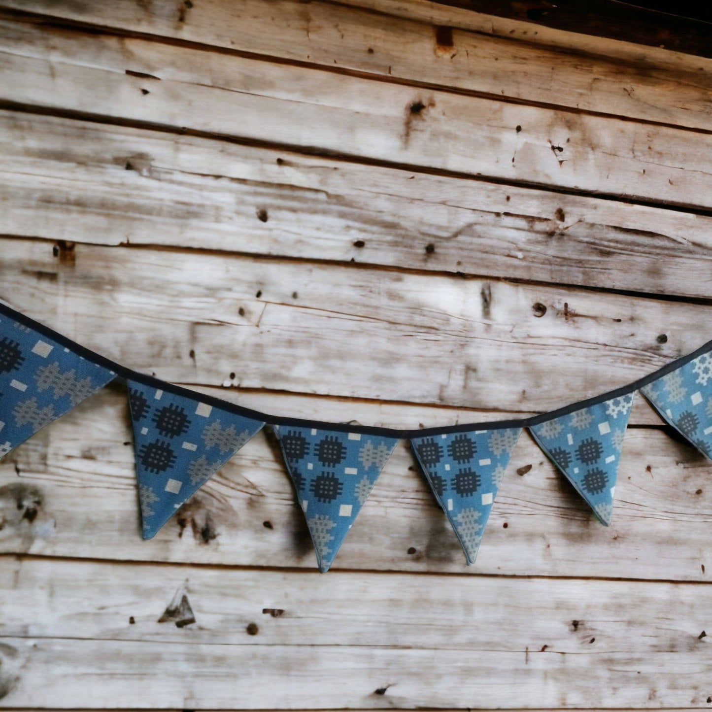 Welsh tapestry blanket design bunting multi coloured