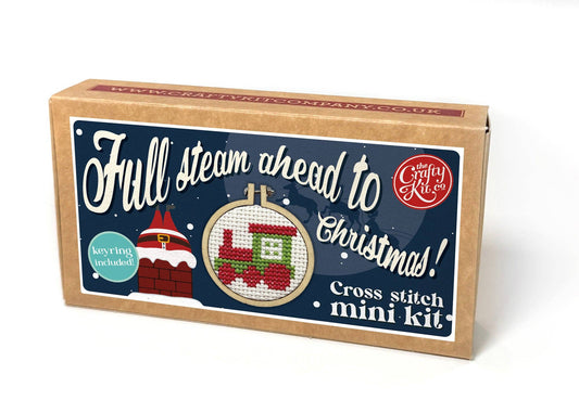 Train Mini Matchbox Christmas Cross Stitch Kit