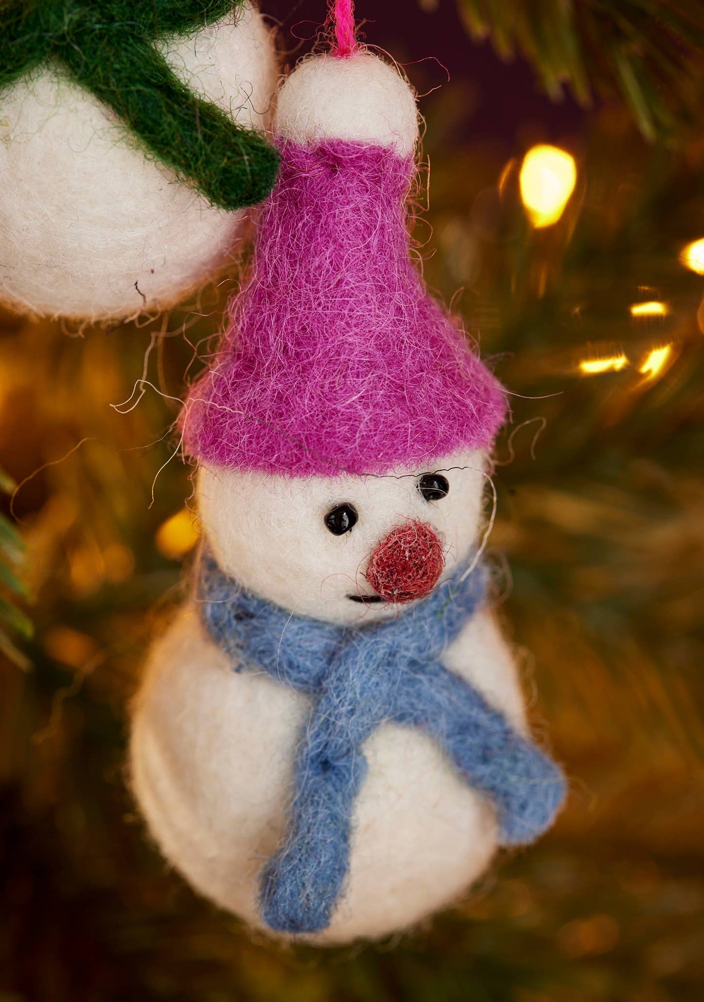 Set of 6 Felt Snowmen Decorations