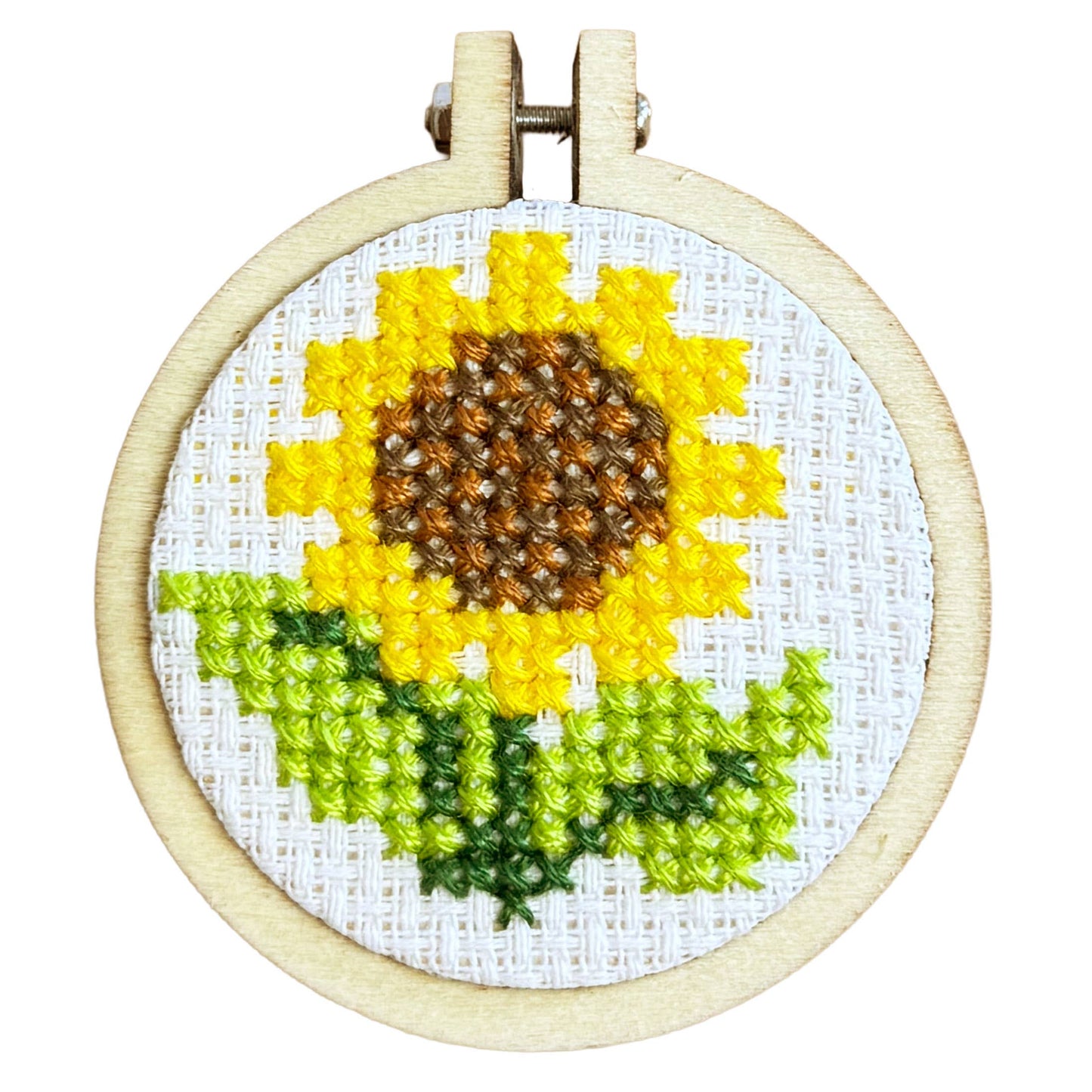 Van Gogh's Sunflower Mini Matchbox Cross Stitch Kit (with keyring)