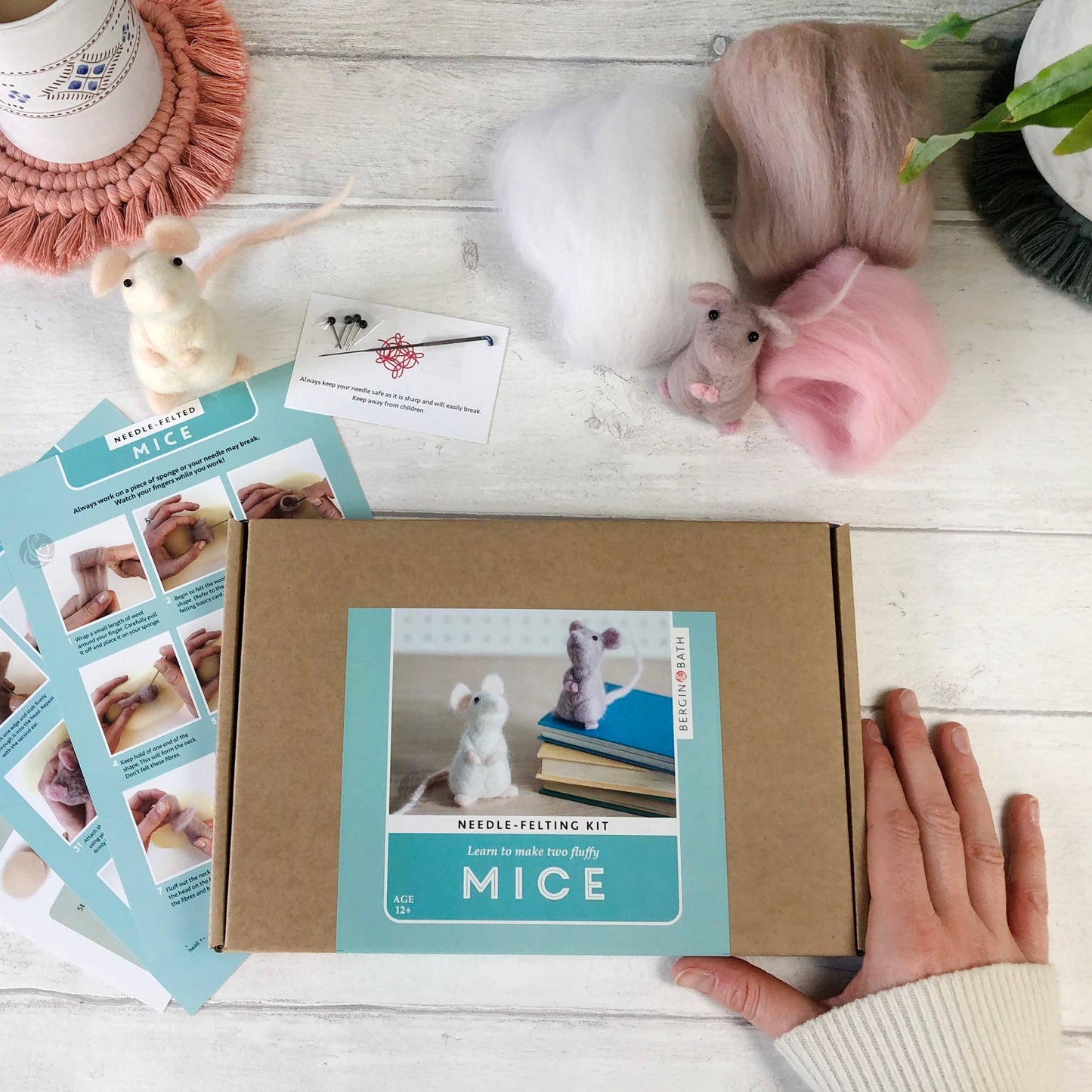 Needle Felting Kit, Mouse