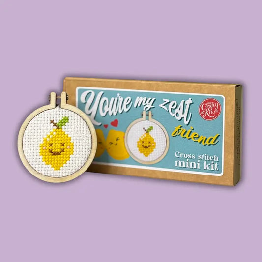 You're My Zest Friend Cross Stitch Mini Kit (with keyring)