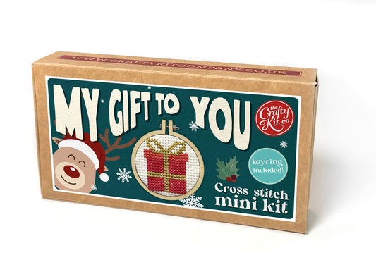 Present Mini Matchbox Christmas Cross Stitch Kit