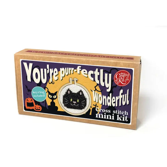 You're Purr-fectly Wonderful Cross Stitch Mini Kit (with keyring)