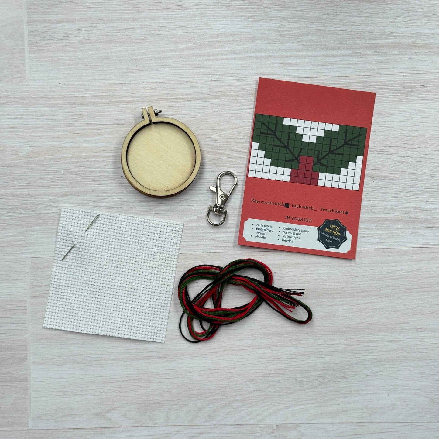 Holly Mini Matchbox Christmas Cross Stitch Kit