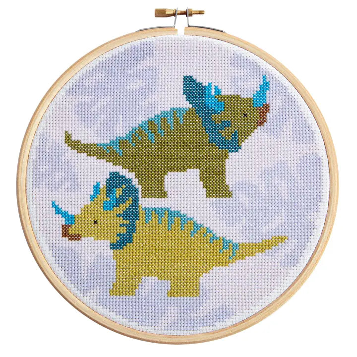 Triceratops Cross Stitch Kit