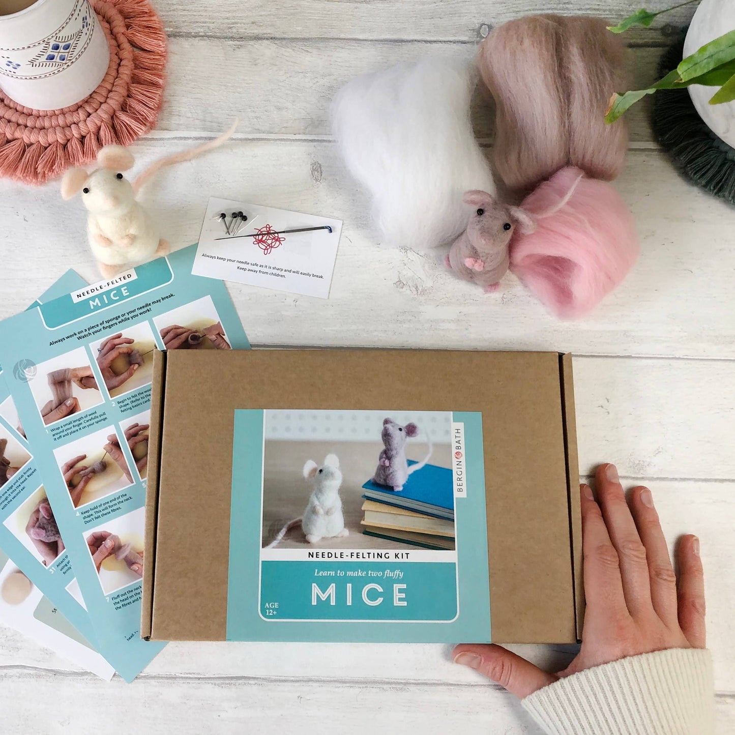 Needle Felting Kit, Mouse