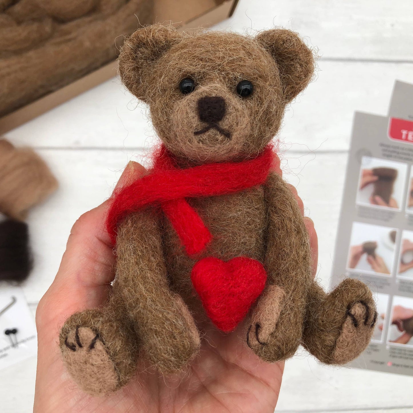 Needle Felting Kit, Teddy Bear