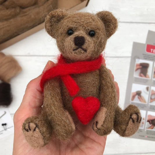 Needle Felting Kit, Teddy Bear
