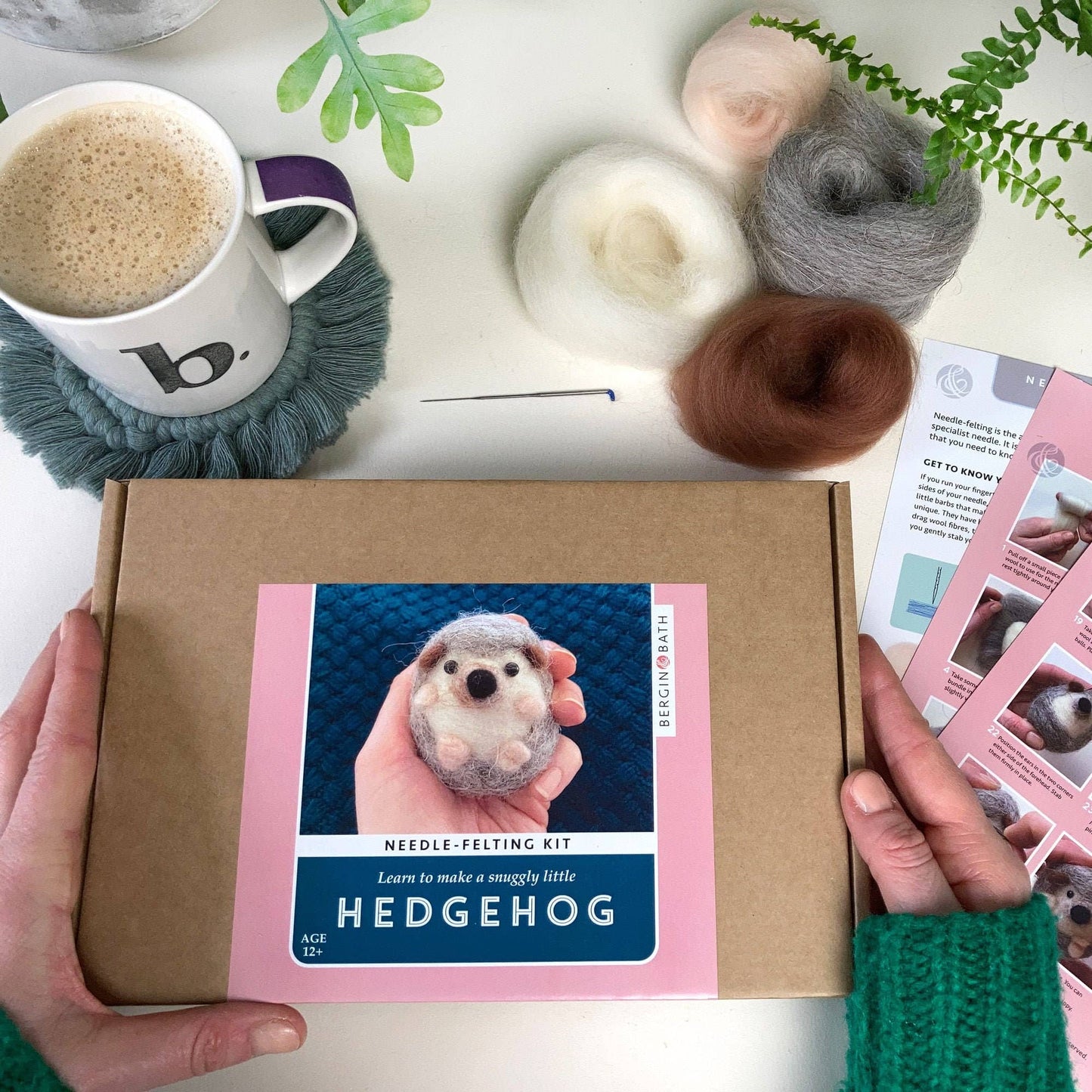 Needle Felting Kit, Hedgehog