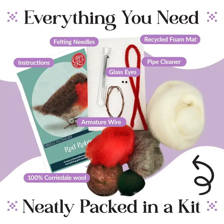 Red Robin Needle Felting Kit