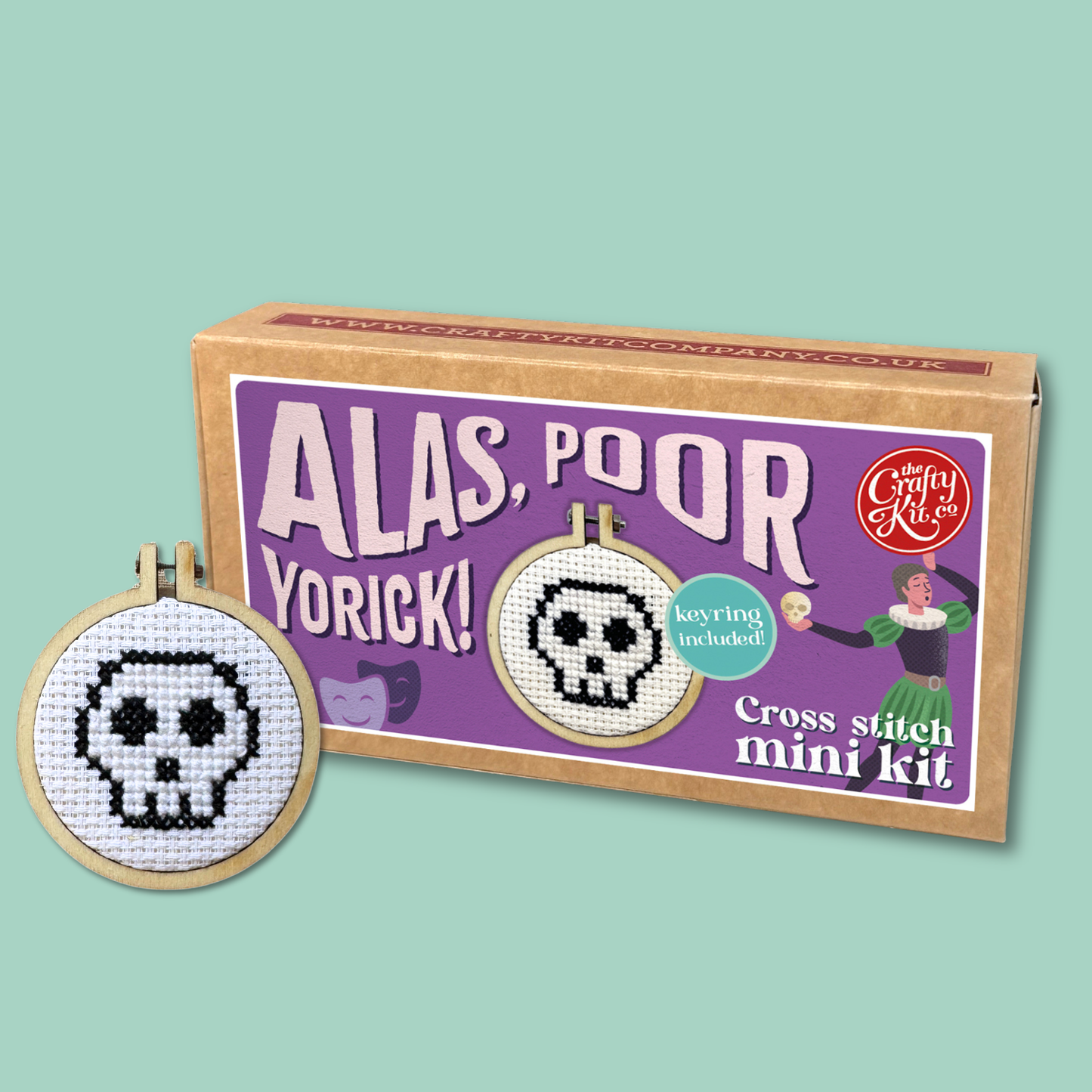 'Alas, Poor Yorick!' Mini Matchbox Cross Stitch Kit