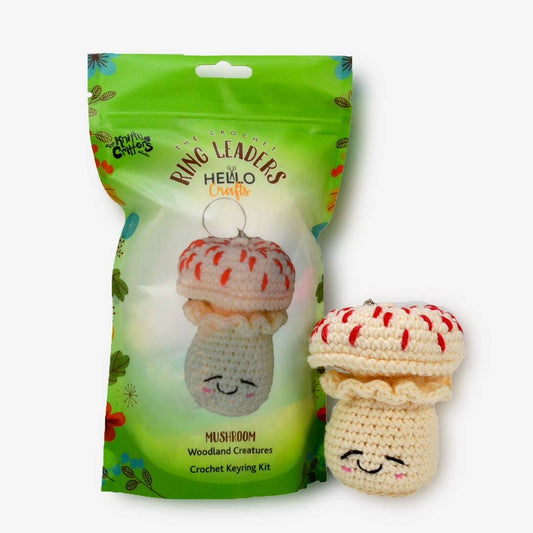 Ringleaders Keyring Crochet Kit - Woodland - Mushroom