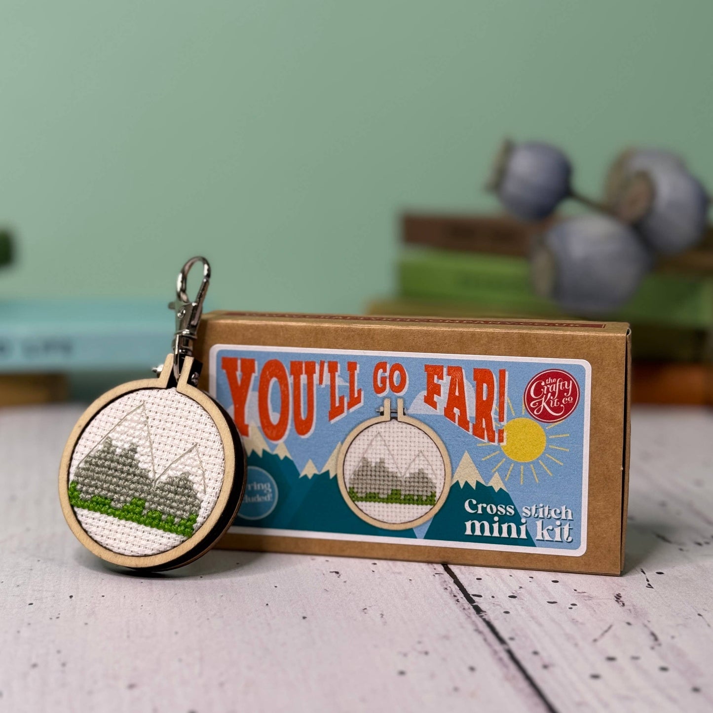 You'll Go Far! Mini Matchbox Cross Stitch Kit