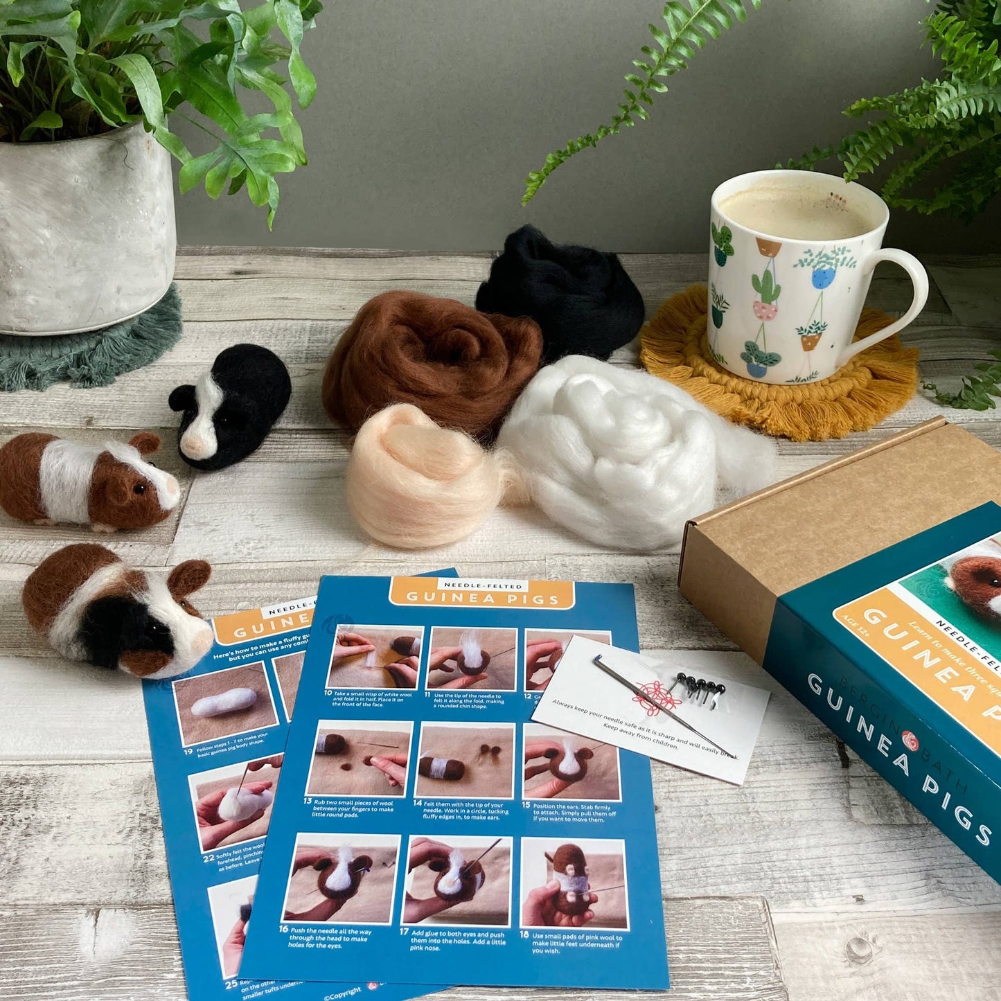 Needle Felting Kit, Guinea Pigs