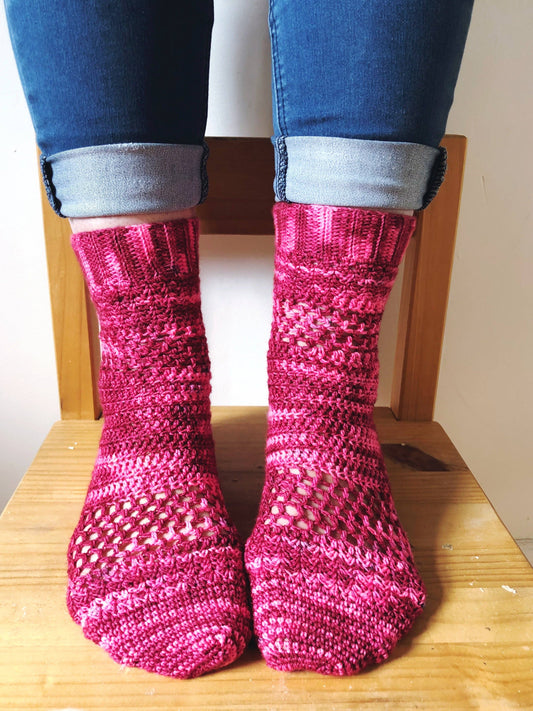 Crochet Pattern - Eudialyte Socks - PRINT