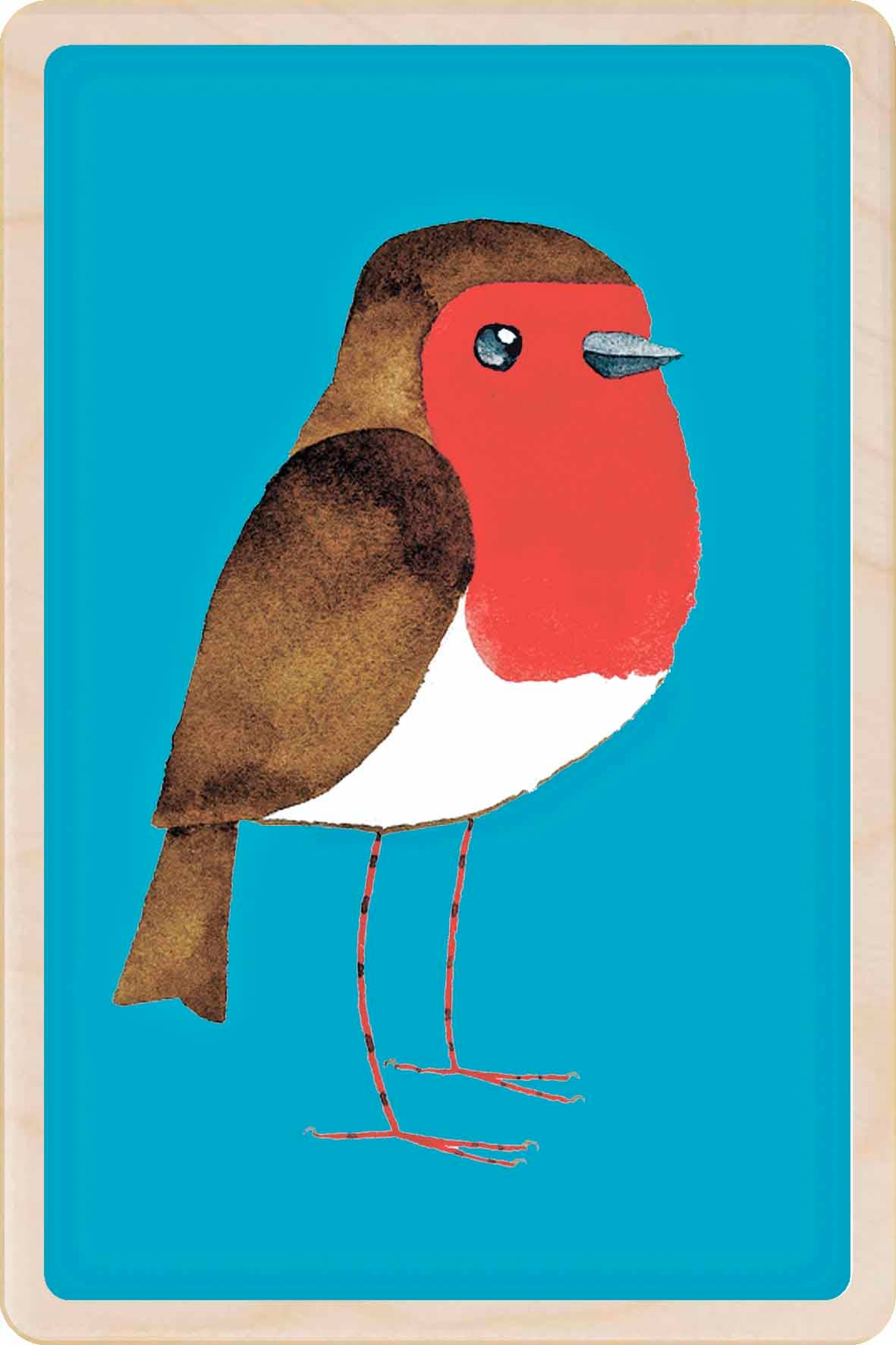 Robin (Matt Sewell's Birds) - Eco-friendly magnet