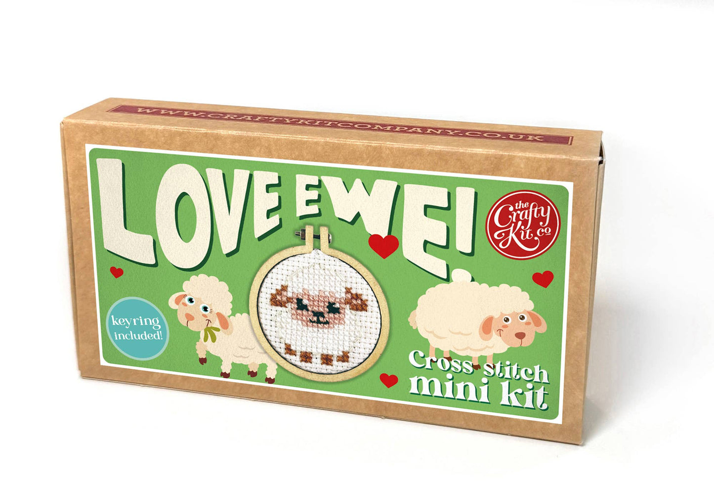 Love Ewe! Mini Matchbox Cross Stitch Kit (with keyring)