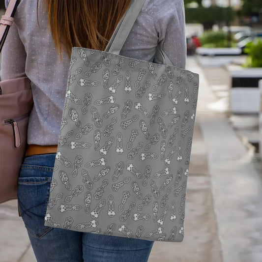 Grey Welsh Lovespoon Tote bag