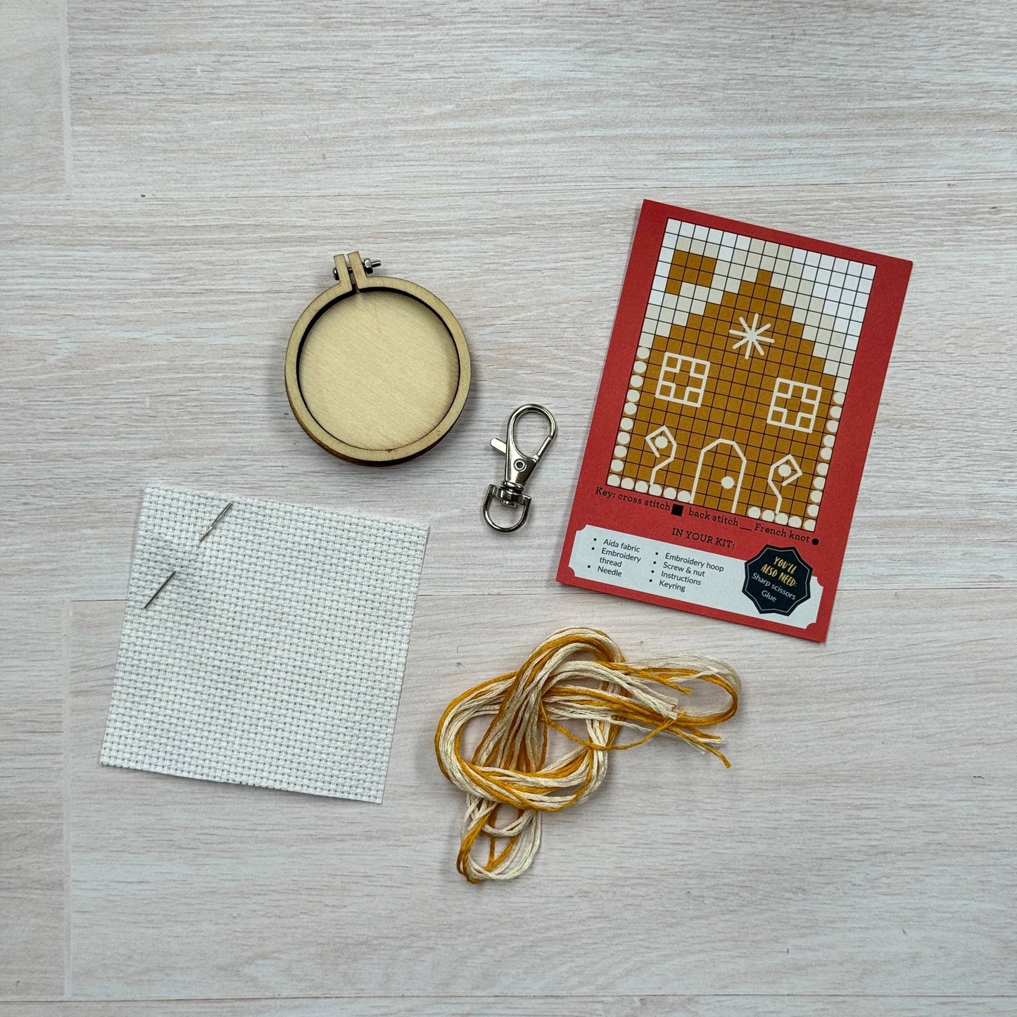 Gingerbread House Mini Matchbox Christmas Cross Stitch Kit