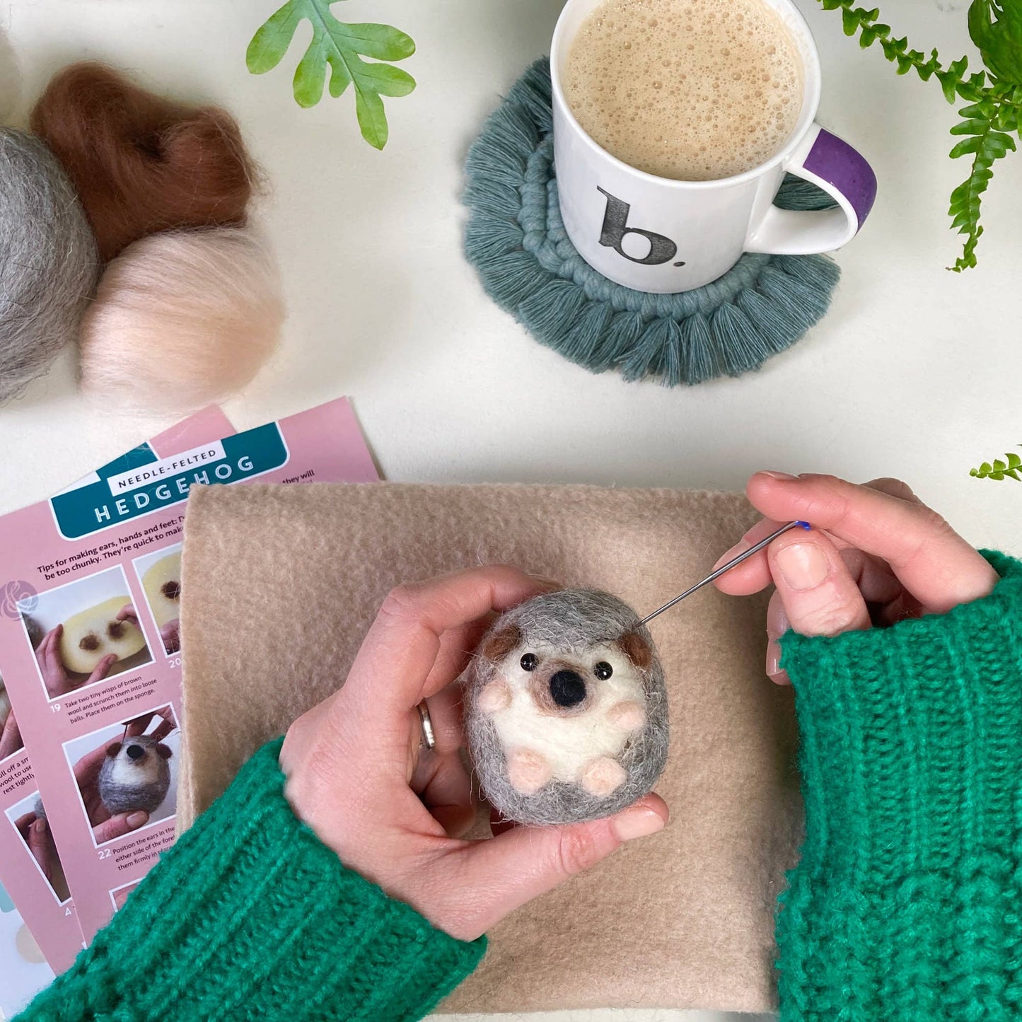 Needle Felting Kit, Hedgehog