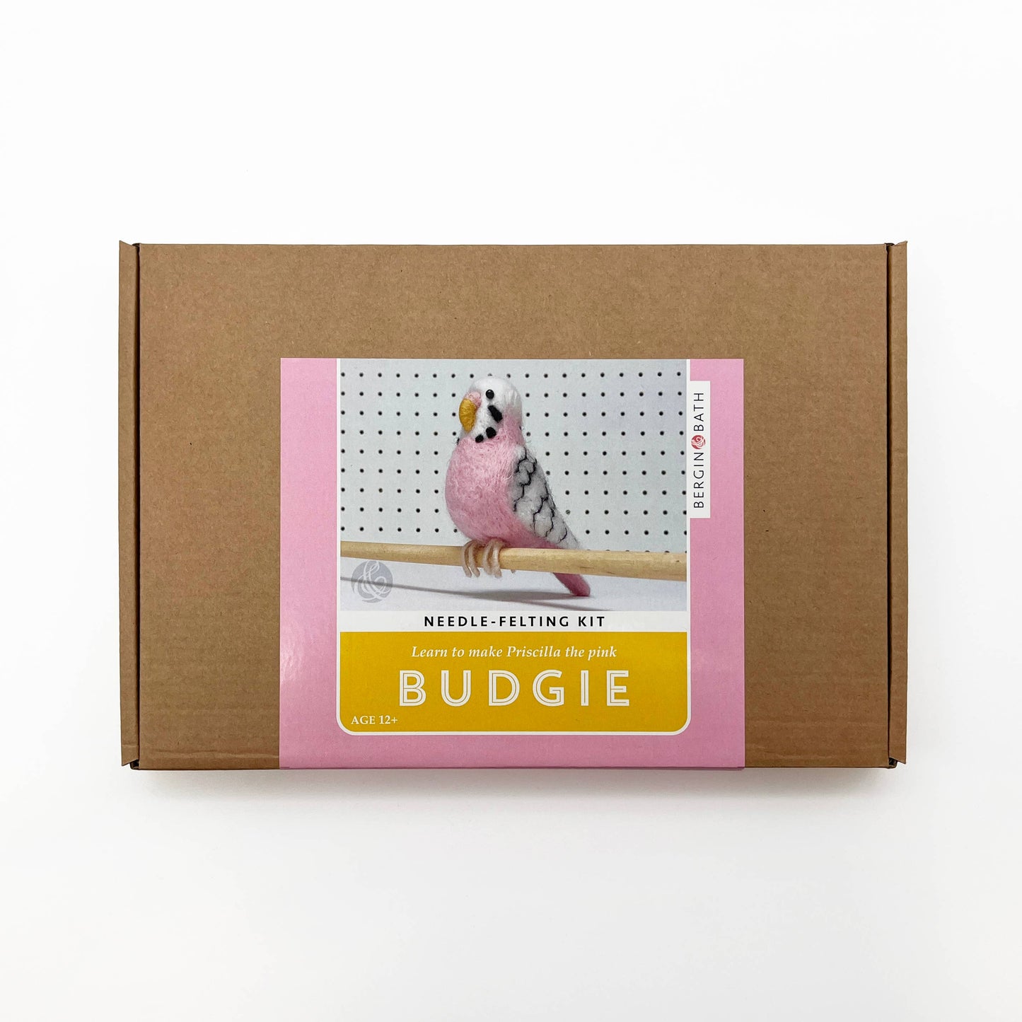 Needle Felting Kit, Pink Budgie
