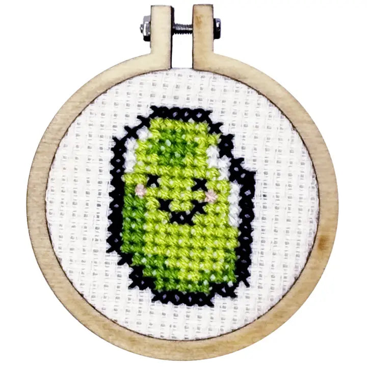 Olive You Very Much Cross Stitch Mini Kit (with keyring)