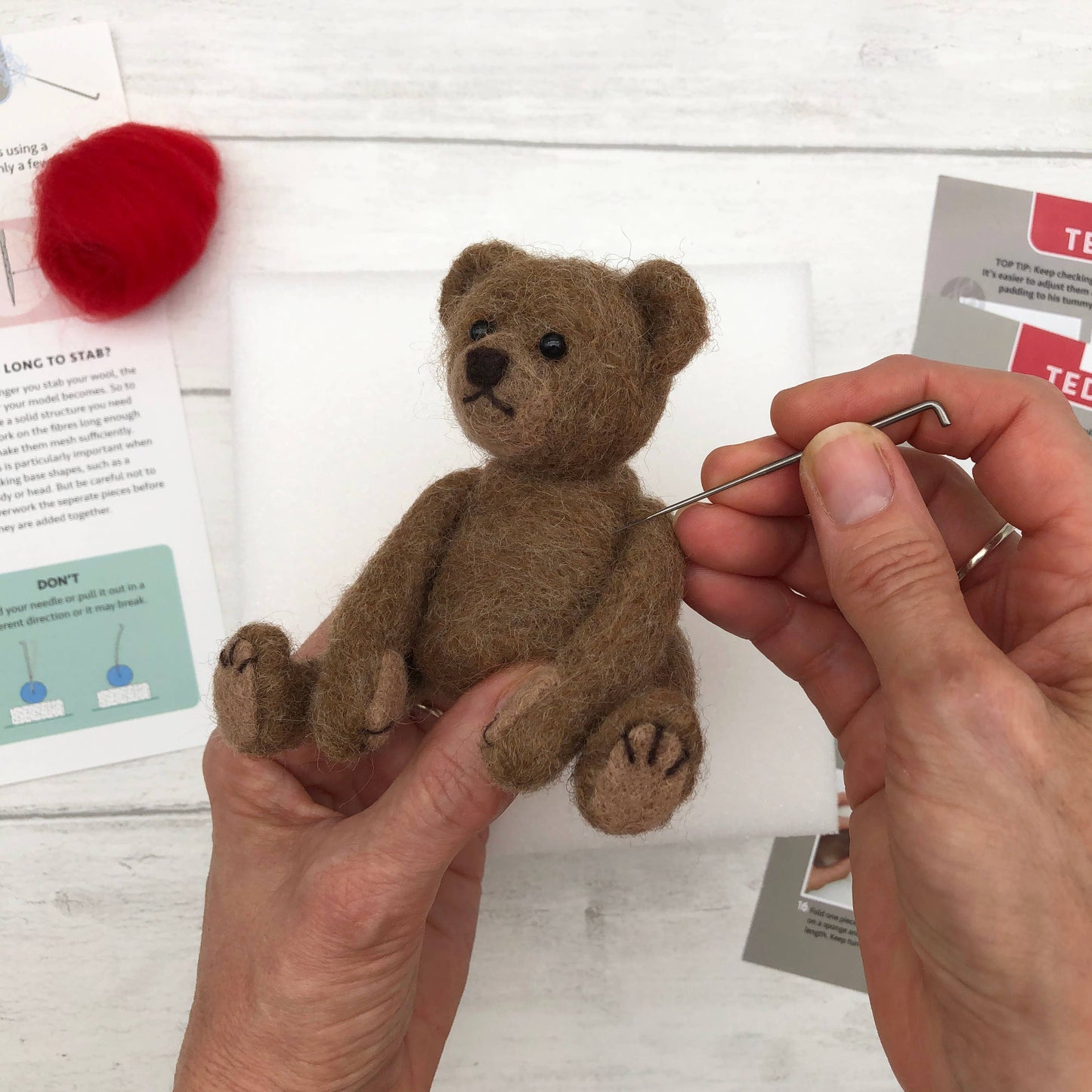 Needle Felting Kit, Teddy Bear